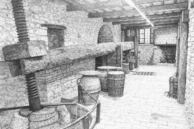Antico frantoio Montano di Costacciaro. Interno