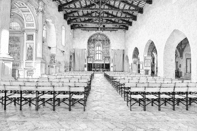 Montefalco, Chiesa di San Francesco - interno