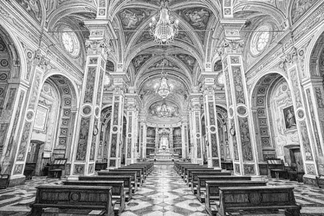 Interno del Santuario della Madonna della Stella di Montefalco